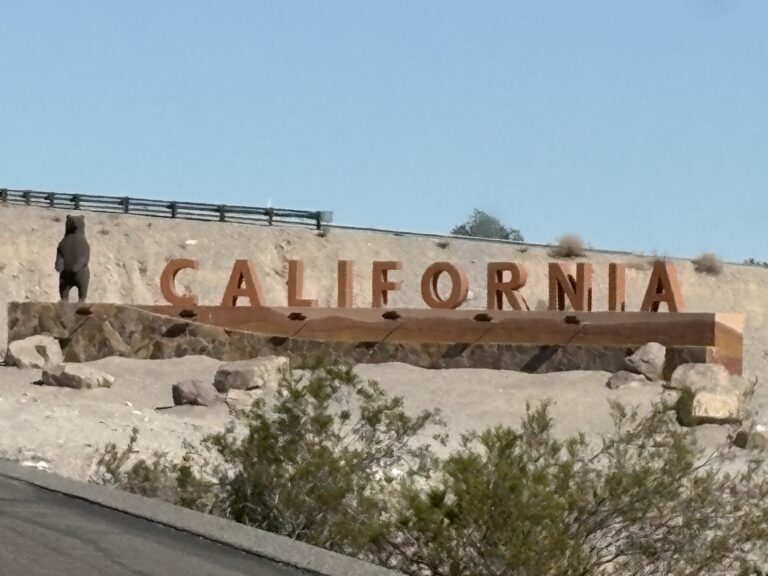 California road sign